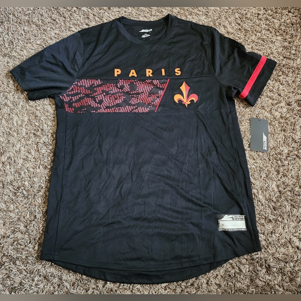 NWT Call Of Duty League Activision Paris Legion Black Jersey Men's L